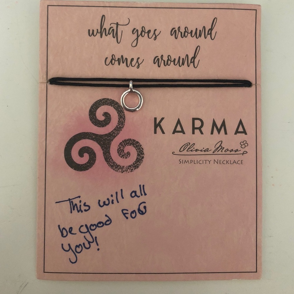 Karma hoop necklace